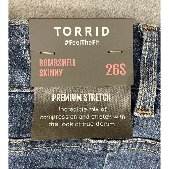 NEW Torrid Jeans Bombshell Skinny Women's 26S Premium Stretch High Rise 44x24 - Picture 5 of 14